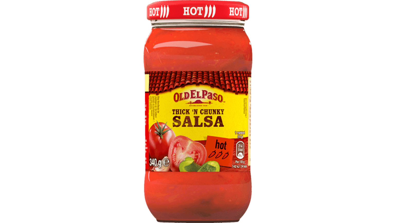 Thick 'N Chunky Salsa For Topping Hot, 340ml